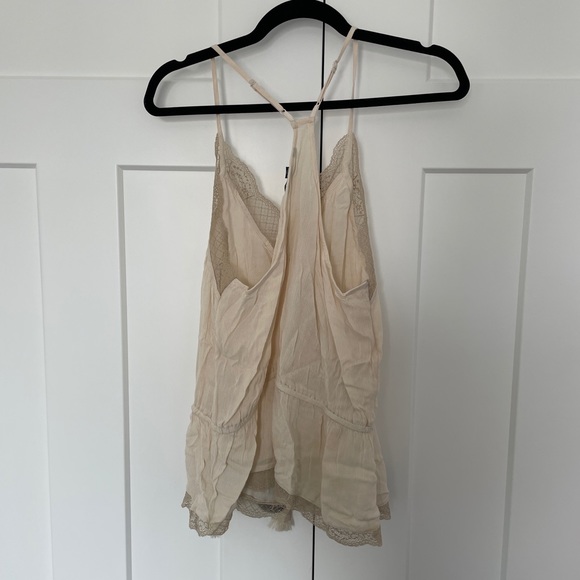 Cream American eagle peplum tank - Picture 3 of 3